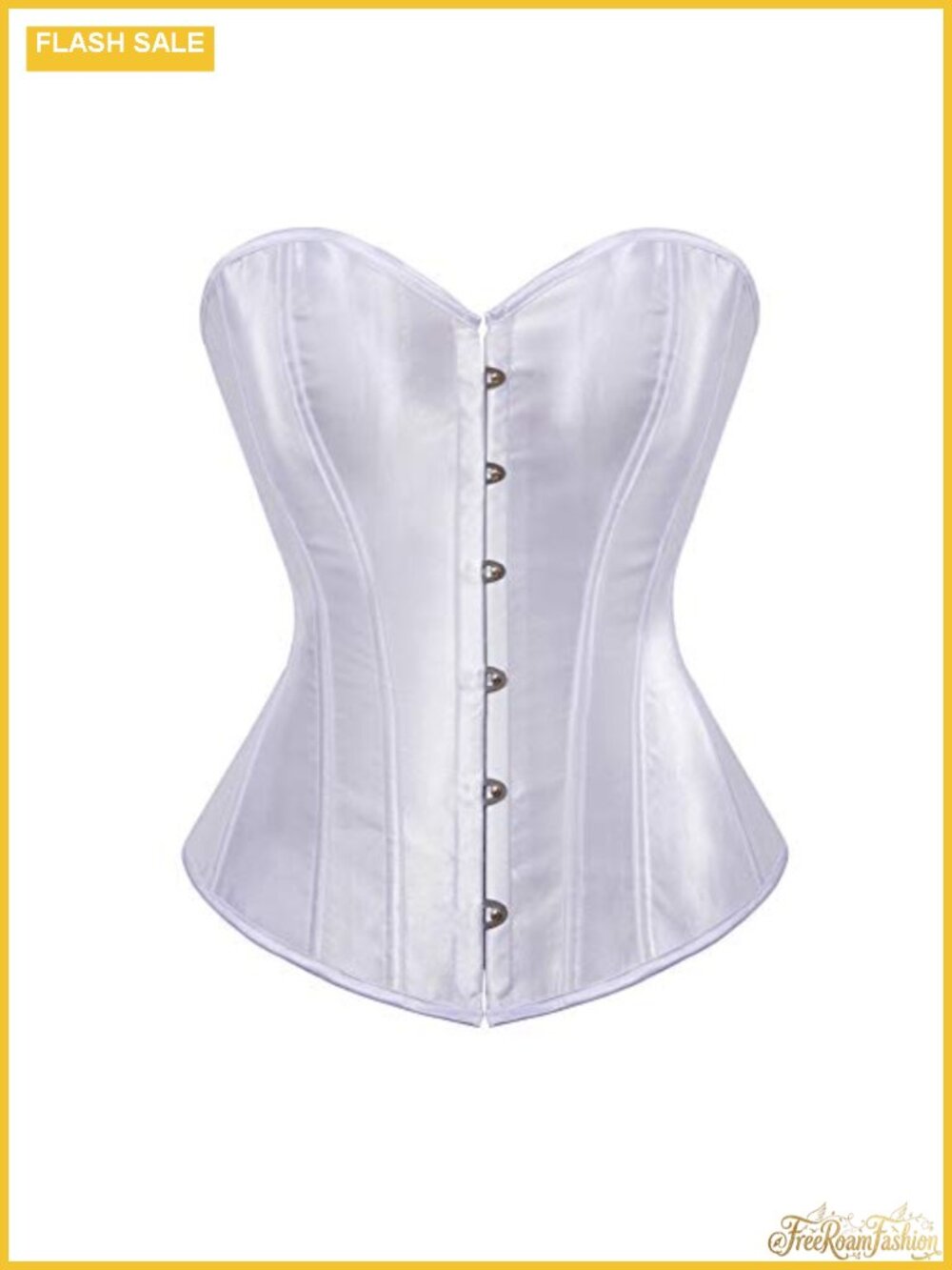 Women's Overbust Satin Corset Lace-Up Renaissance Gothic Costume